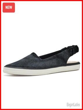 Keds Point Slingback Sneakers with Velvet Upper and Slingback Strap